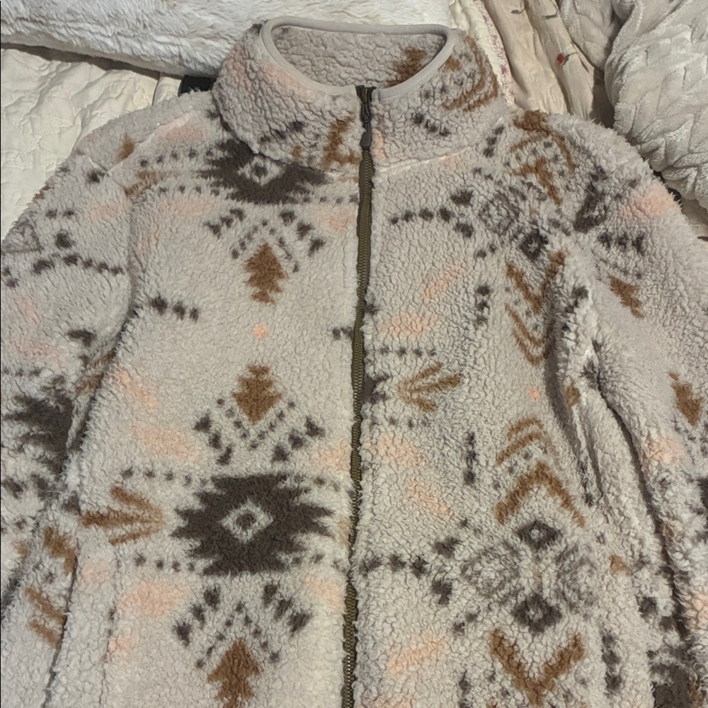 Avalanche Cream and Brown Patterned Jacket